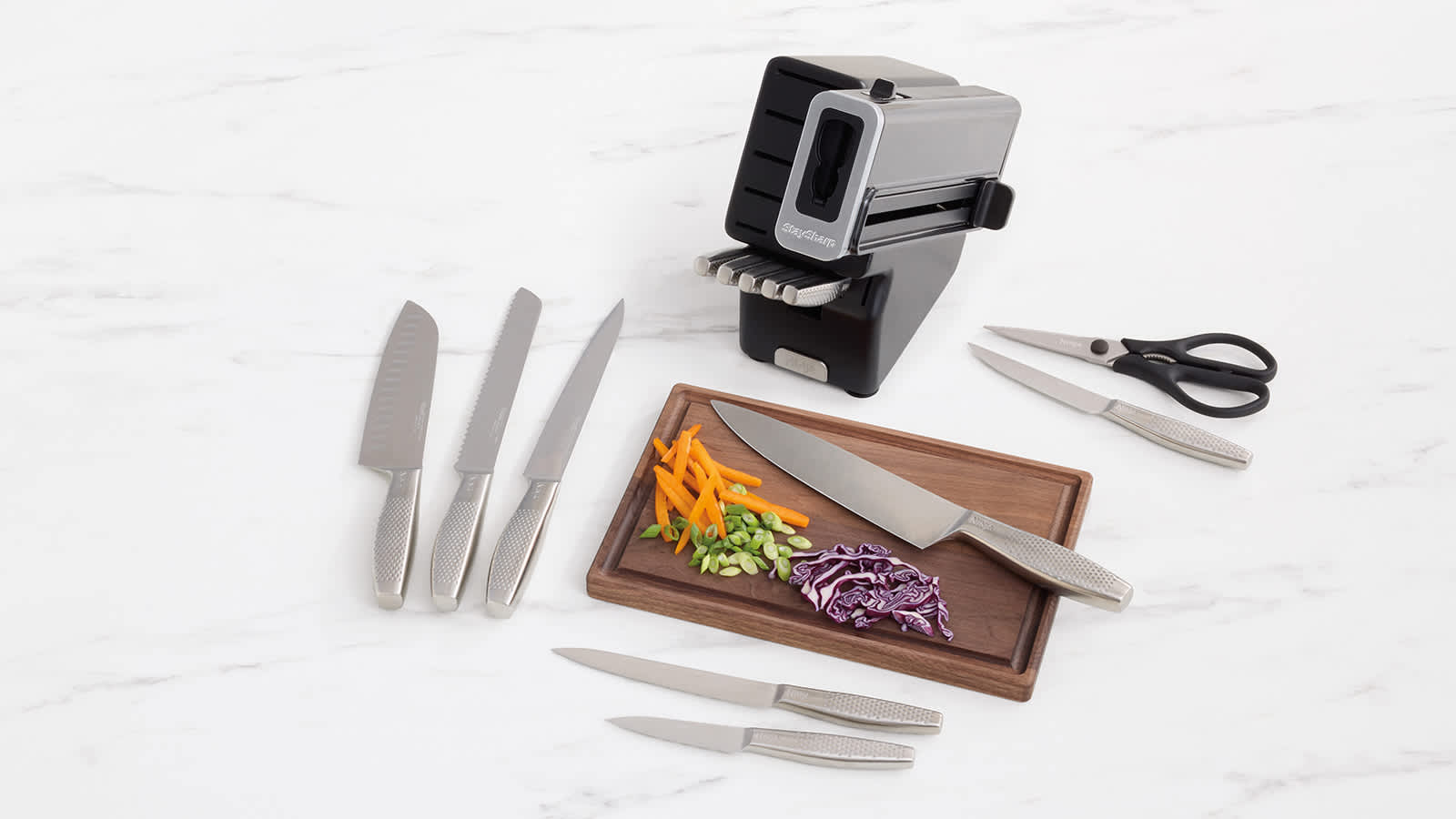 Ninja StaySharp 14-Piece Stainless Knife Set, Wood Block & Built